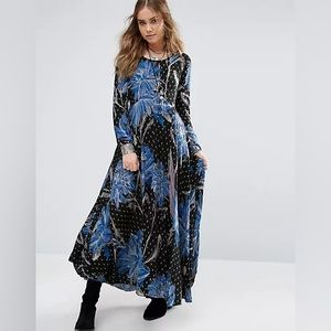 Free People First Kiss Botanical Long Sleeve Maxi Dress